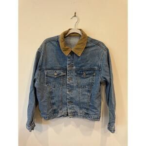 John Galt Denim Jacket w/ Brown Corduroy Collar — Classic Blue, Women’s Small
